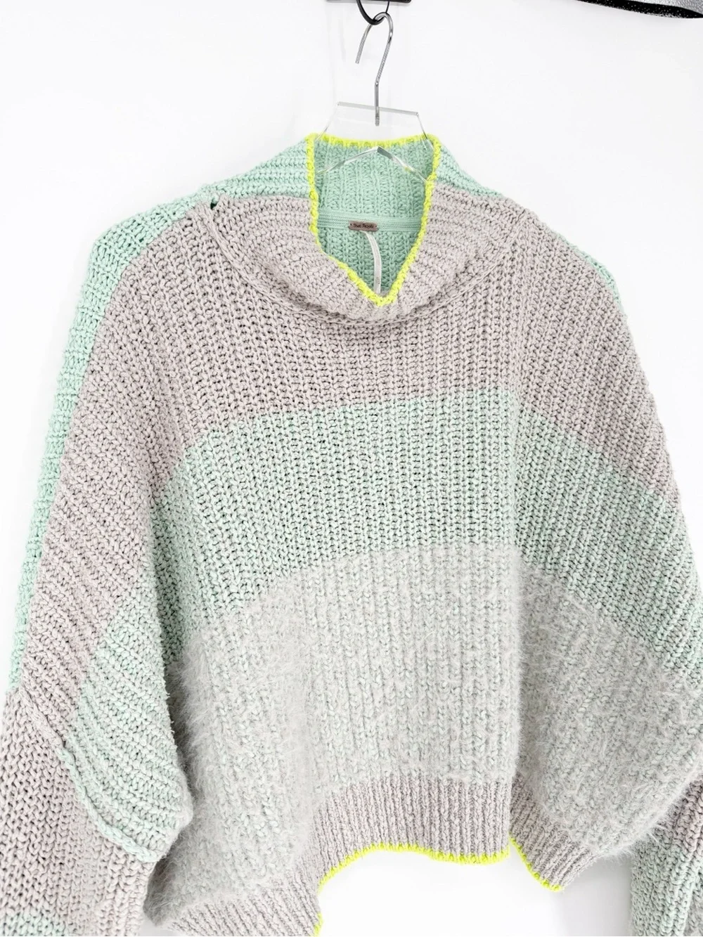 Free People Sunbrite Mock Neck Sweater XL